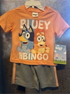 Bluey and Bingo Kids Matching Set - Orange